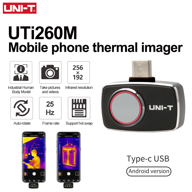 Thermal Imaging Camera 256X192 - Тепловизор UNI-T для смартфона UTI260M UTI256M