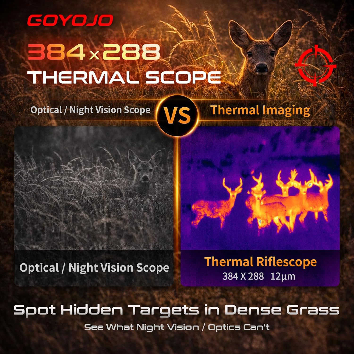 Hunting Thermal Imaging Scope - Тепловизионный прицел GOYOJO 384x288 с дальностью